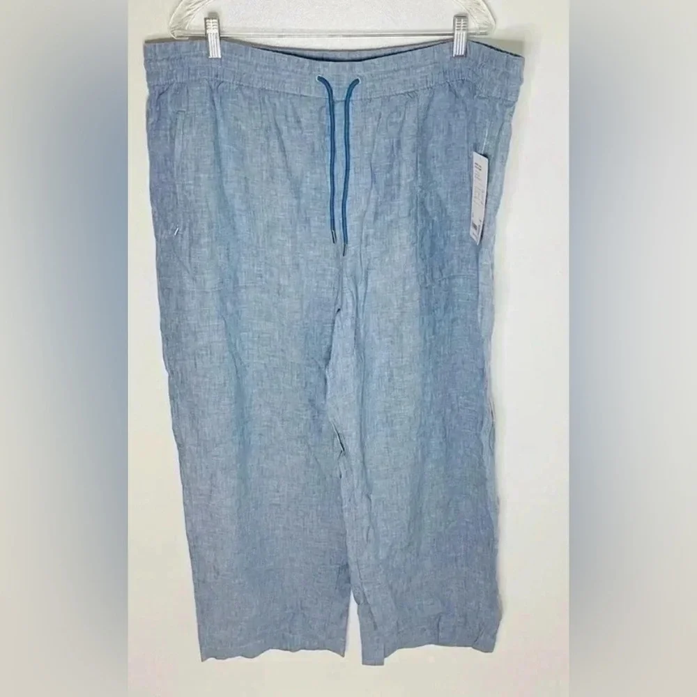 Athleta Retreat Wide Leg Pant Chambray Blue Size 22 NWT - Picture 4 of 6